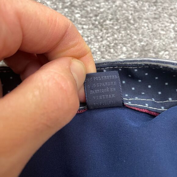 Construct Pinstripe Dress Shirt Men Large Blue Button Down Long Sleeve Flip Cuff - Picture 9 of 14